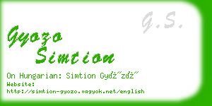 gyozo simtion business card